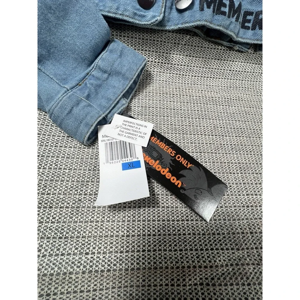 Members Only x Nickelodeon Denim Jacket Size XL